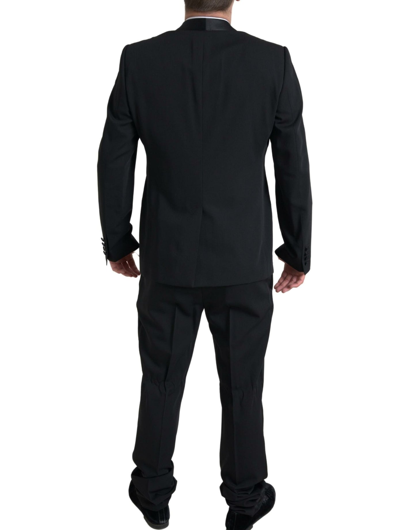 Dolce & Gabbana Elegant Black Slim Fit Two-Piece Suit IT54 / XL