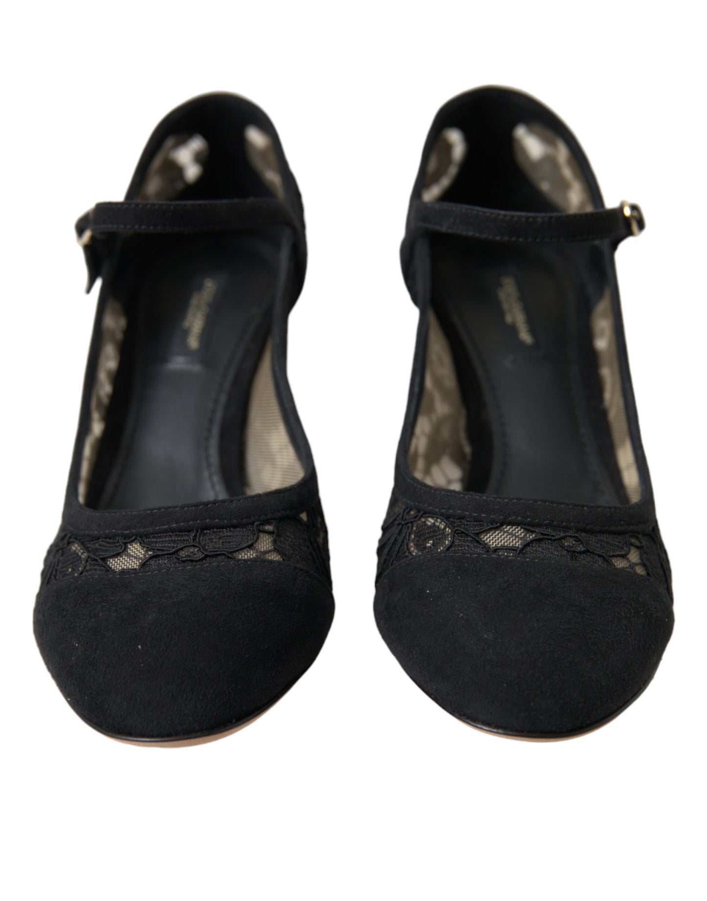 Dolce & Gabbana Elegant Suede Mary Jane Lace Heels EU36 / US5.5