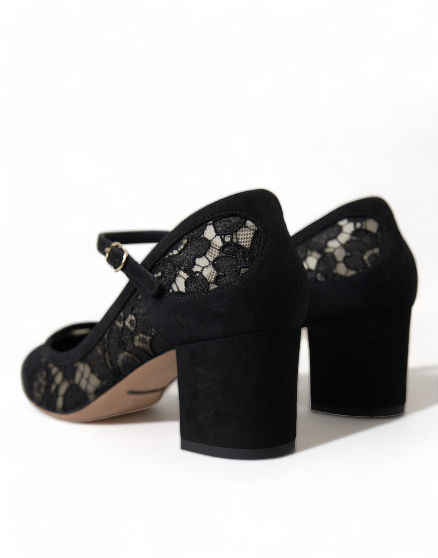 Dolce & Gabbana Elegant Suede Mary Jane Lace Heels EU36 / US5.5