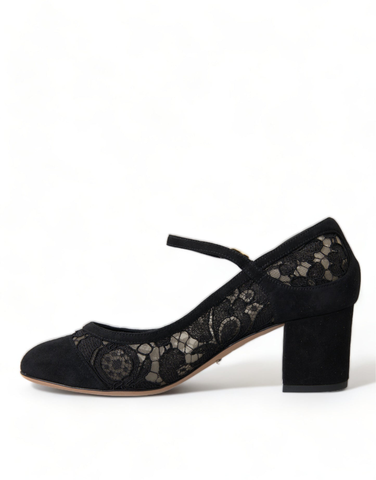 Dolce & Gabbana Elegant Suede Mary Jane Lace Heels EU36 / US5.5