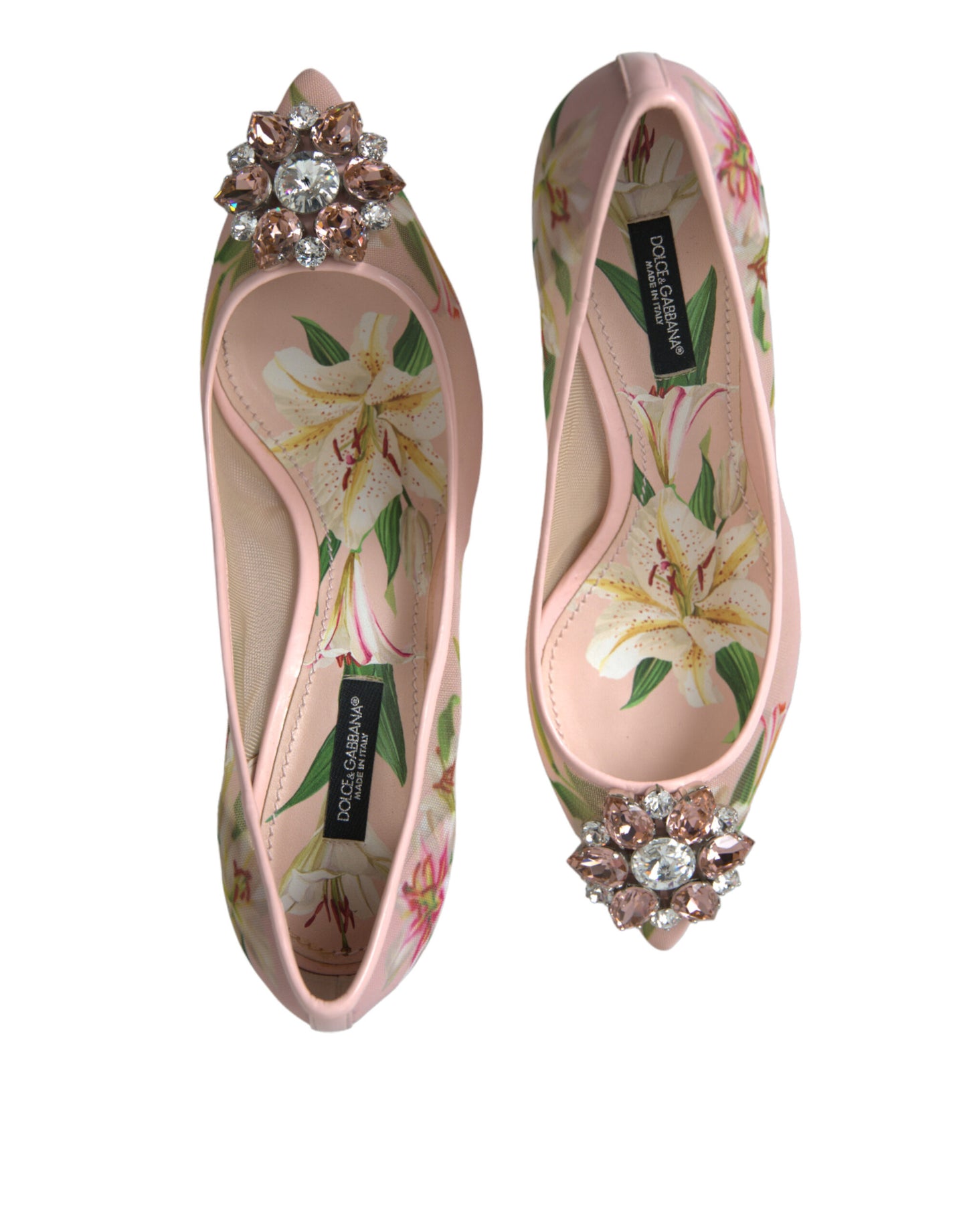 Dolce & Gabbana Elegant Pink Floral Crystal Pumps EU36 / US5.5