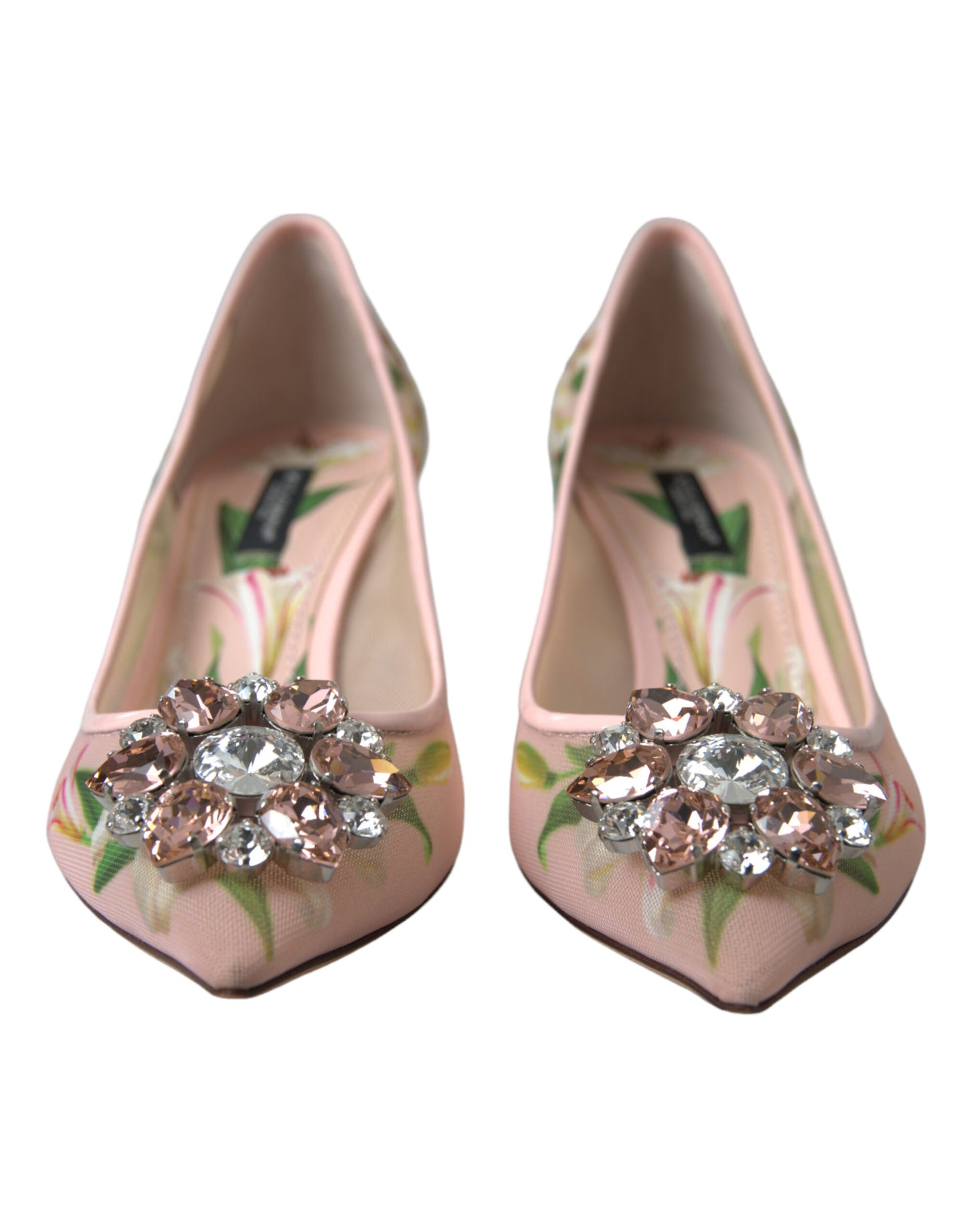 Dolce & Gabbana Elegant Pink Floral Crystal Pumps EU36 / US5.5