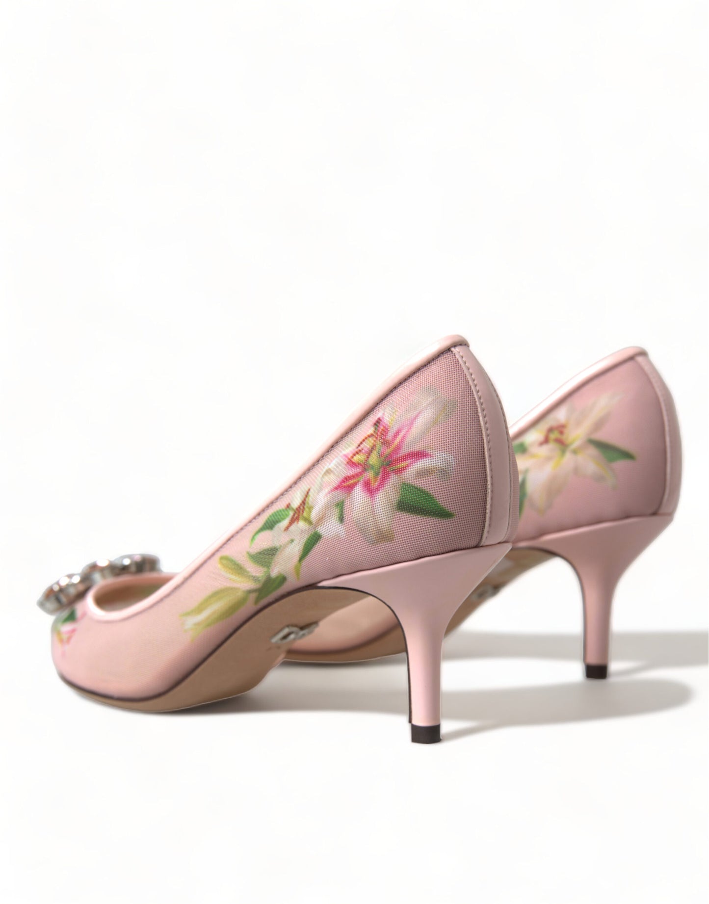 Dolce & Gabbana Elegant Pink Floral Crystal Pumps EU36 / US5.5