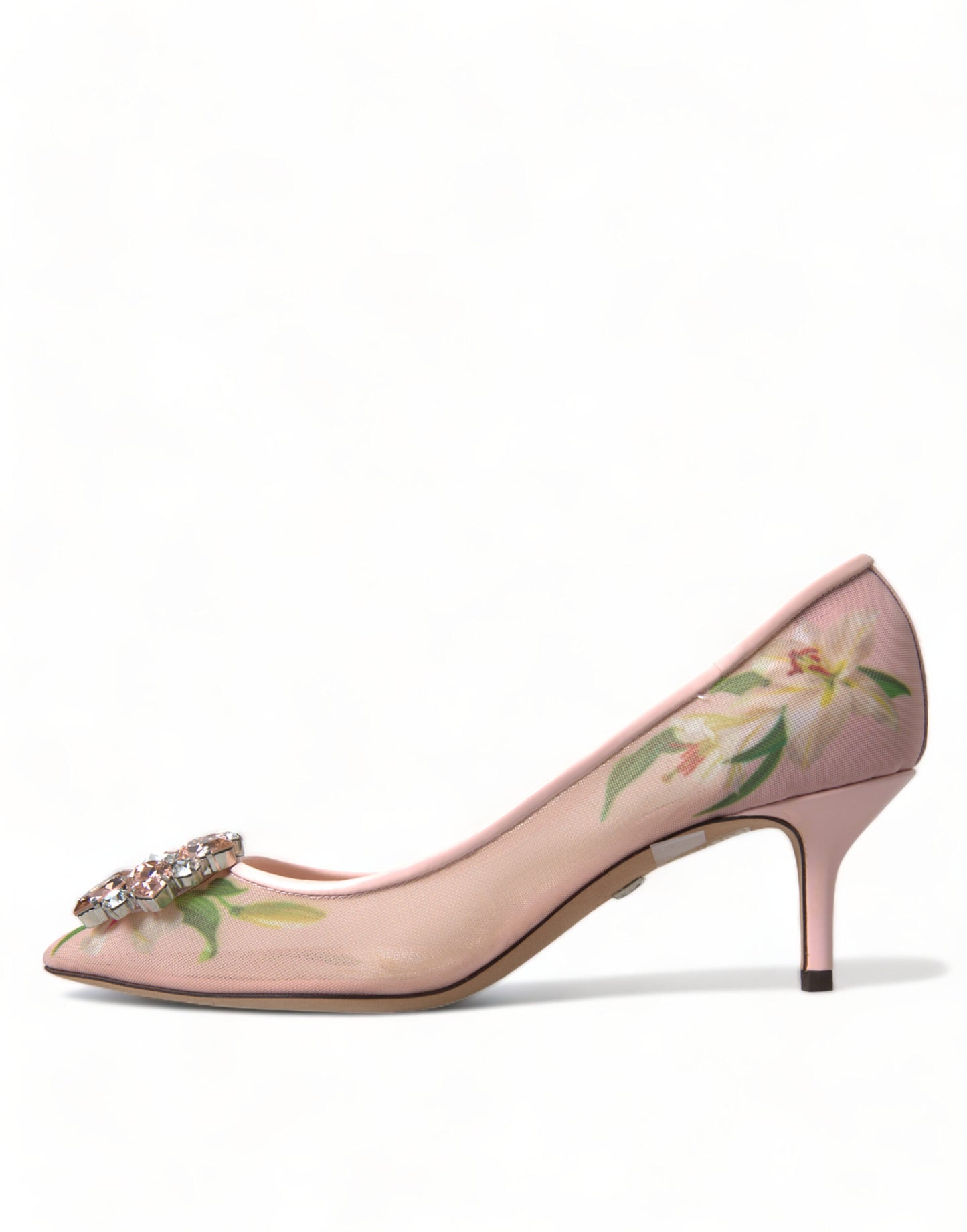 Dolce & Gabbana Elegant Pink Floral Crystal Pumps EU36 / US5.5