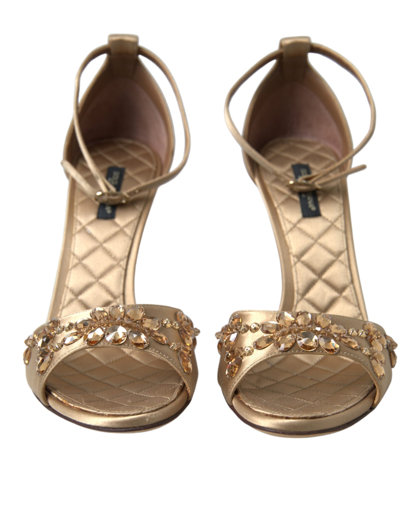 Dolce & Gabbana Crystal Embellished Heel Sandals EU37 / US6.5