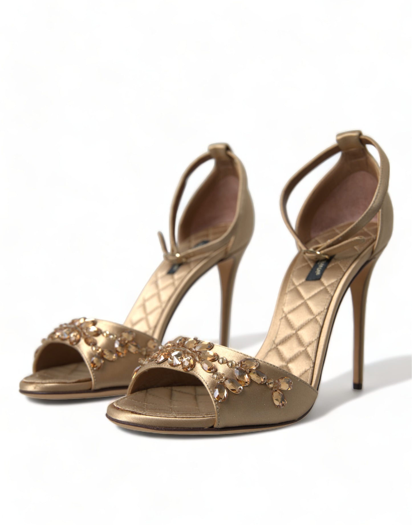 Dolce & Gabbana Crystal Embellished Heel Sandals EU37 / US6.5