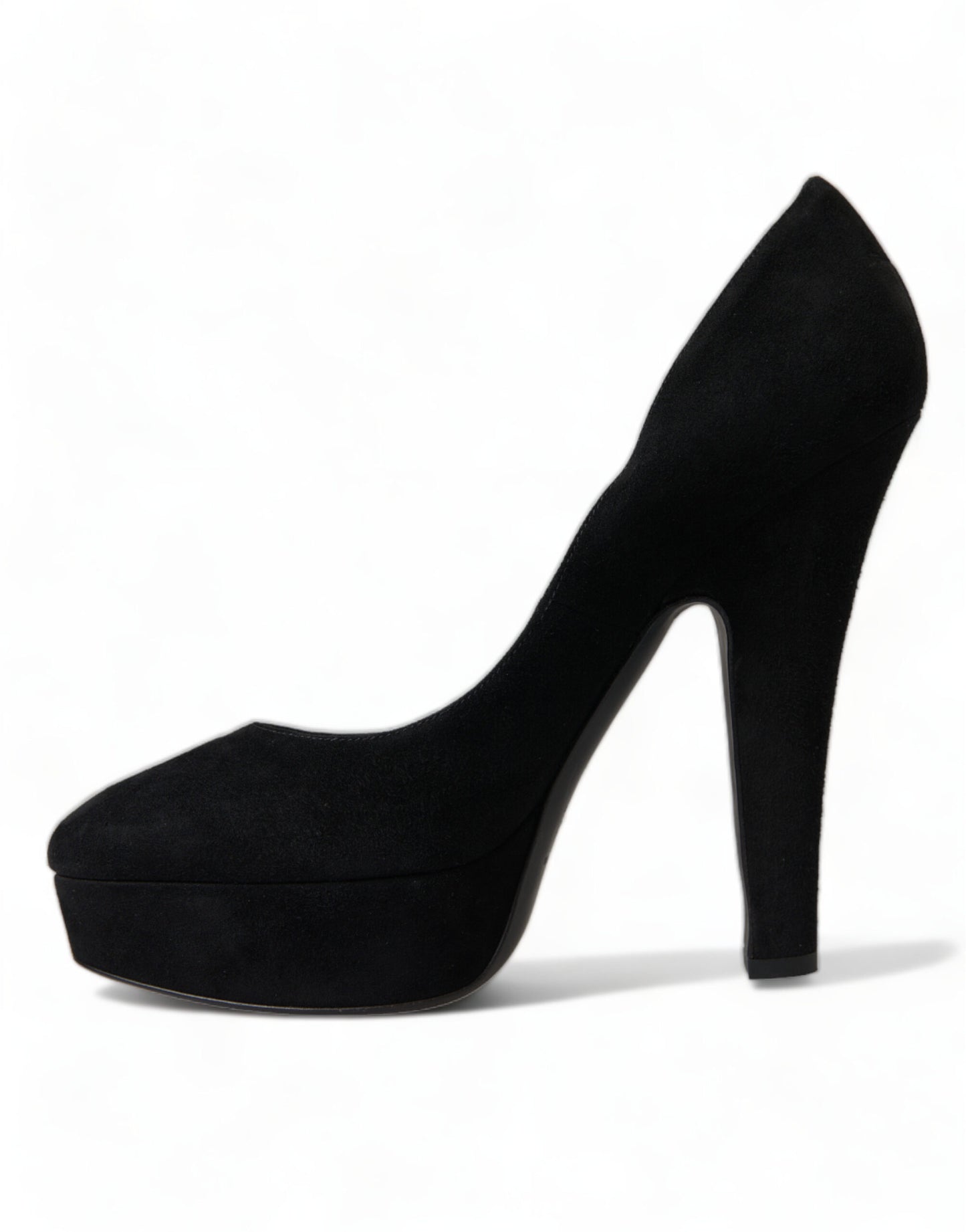 Dolce & Gabbana Black Suede Heeled Pumps Sophistication EU40 / US9.5