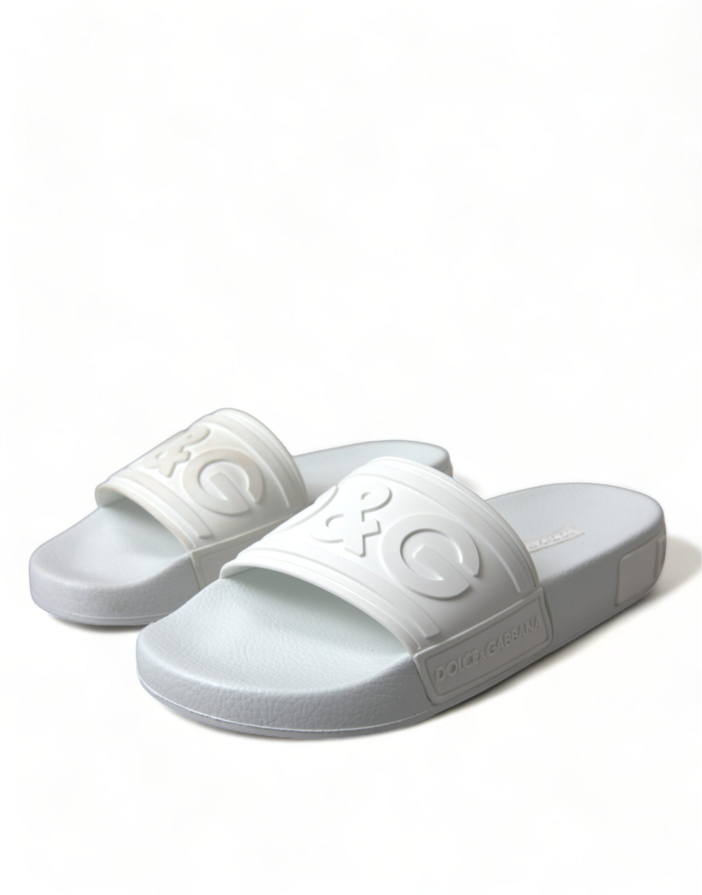 Dolce & Gabbana Elegant White Logo Slides EU36 / US5.5