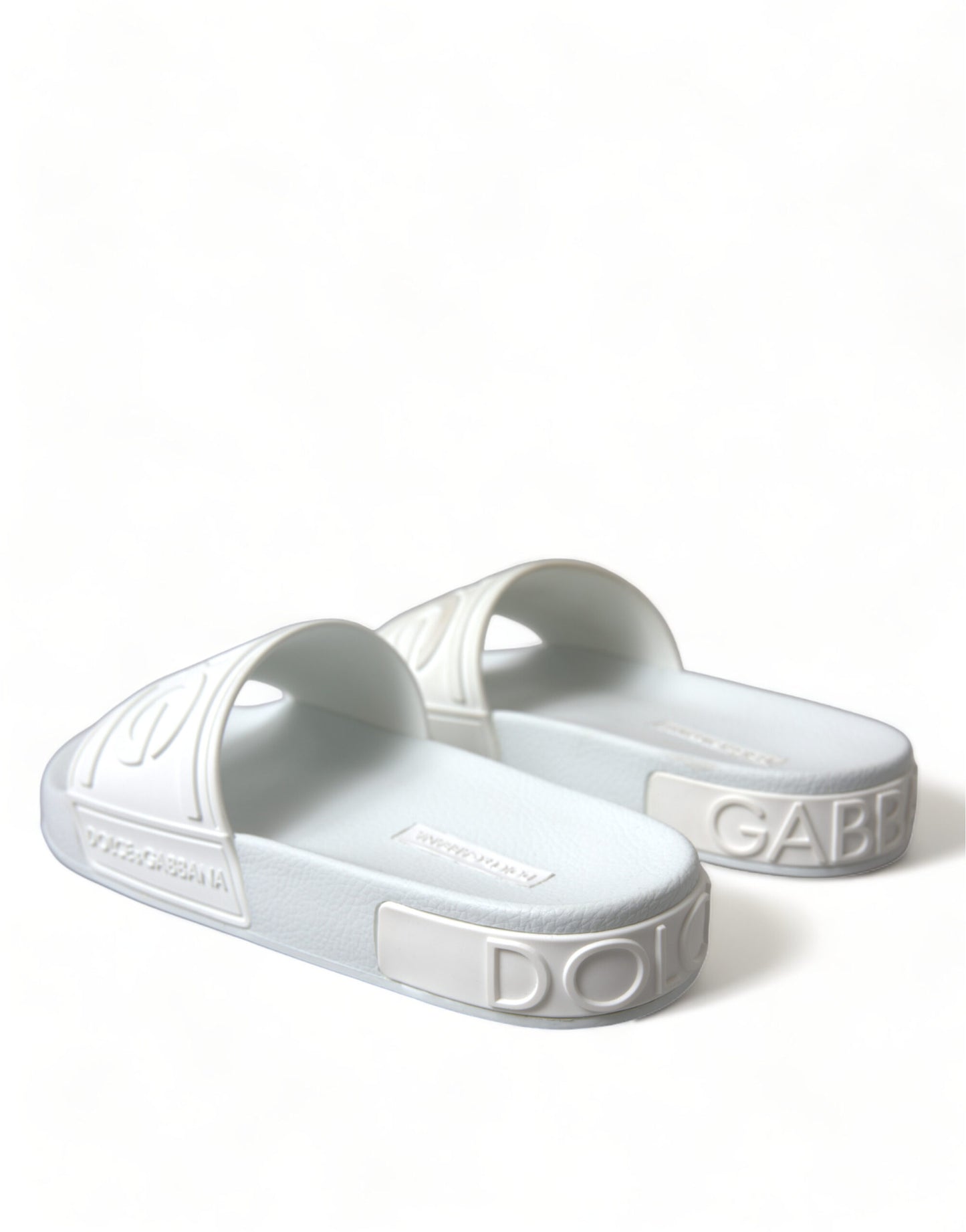 Dolce & Gabbana Elegant White Logo Slides EU36 / US5.5