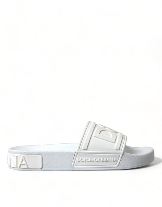 Dolce & Gabbana Elegant White Logo Slides EU36 / US5.5