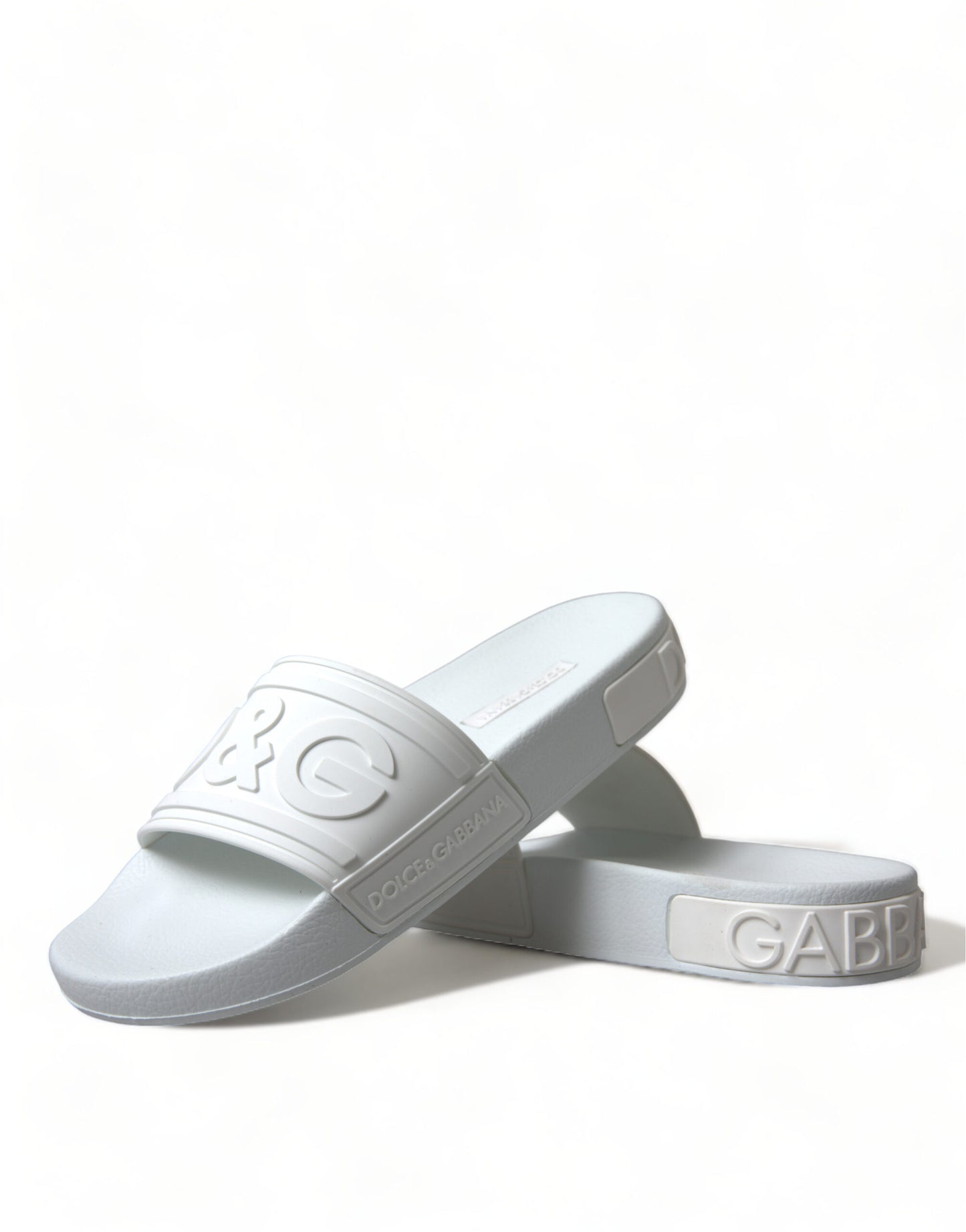 Dolce & Gabbana Elegant White Logo Slides EU36 / US5.5