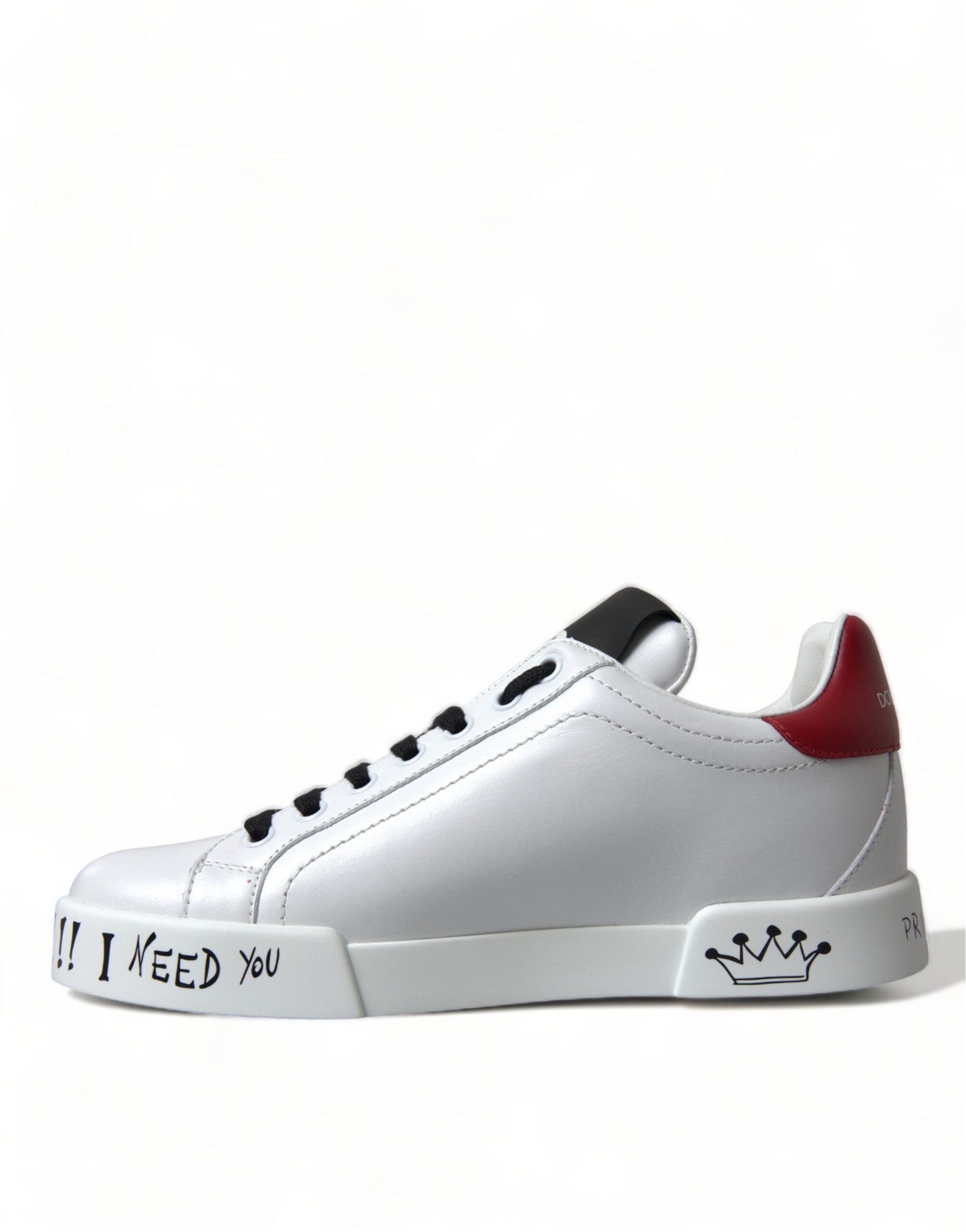 Dolce & Gabbana Chic White Portofino Leather Sneakers EU36 / US5.5