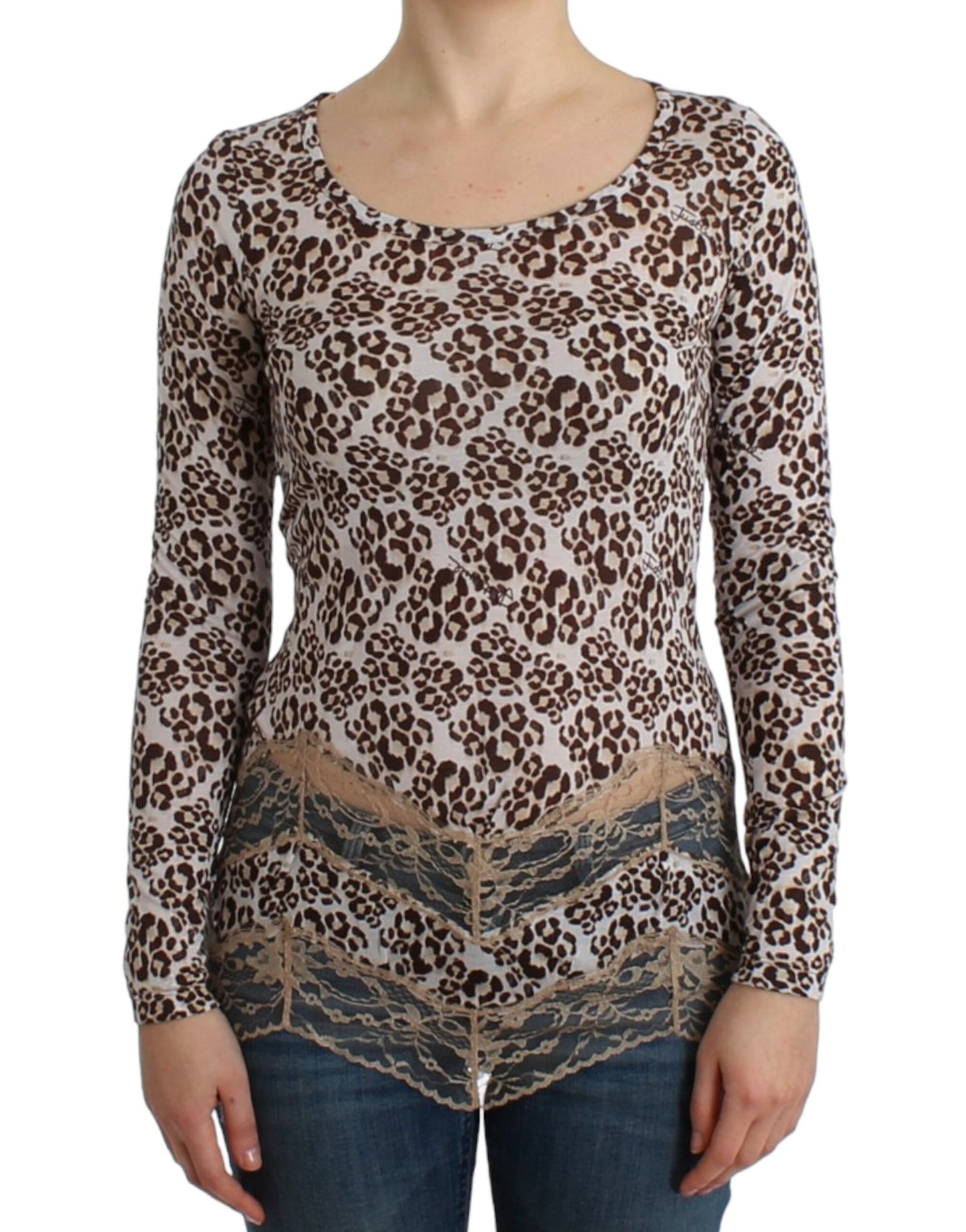 Cavalli Elegant Floral Lace Longsleeve Top IT44 | L