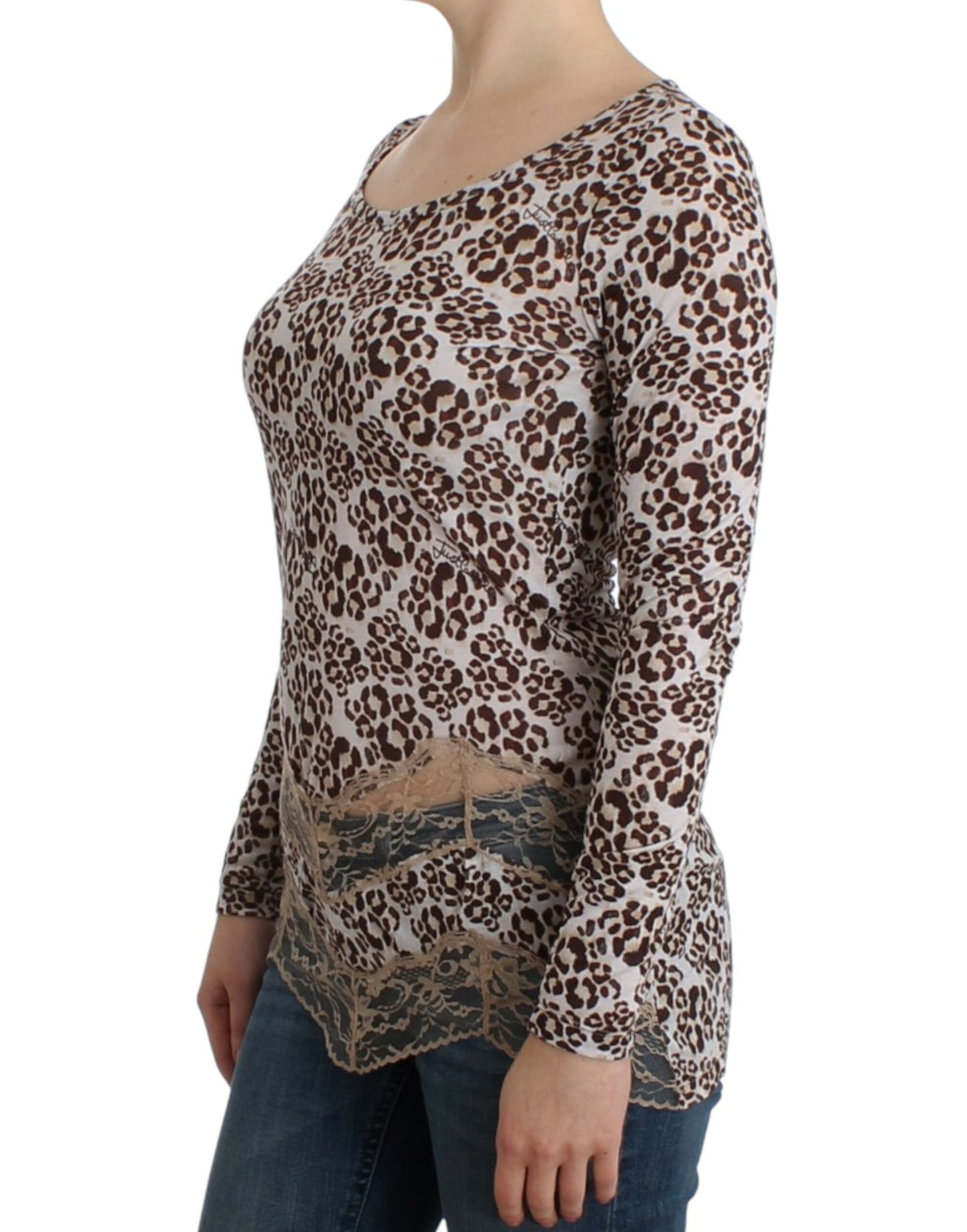 Cavalli Elegant Floral Lace Longsleeve Top IT44 | L