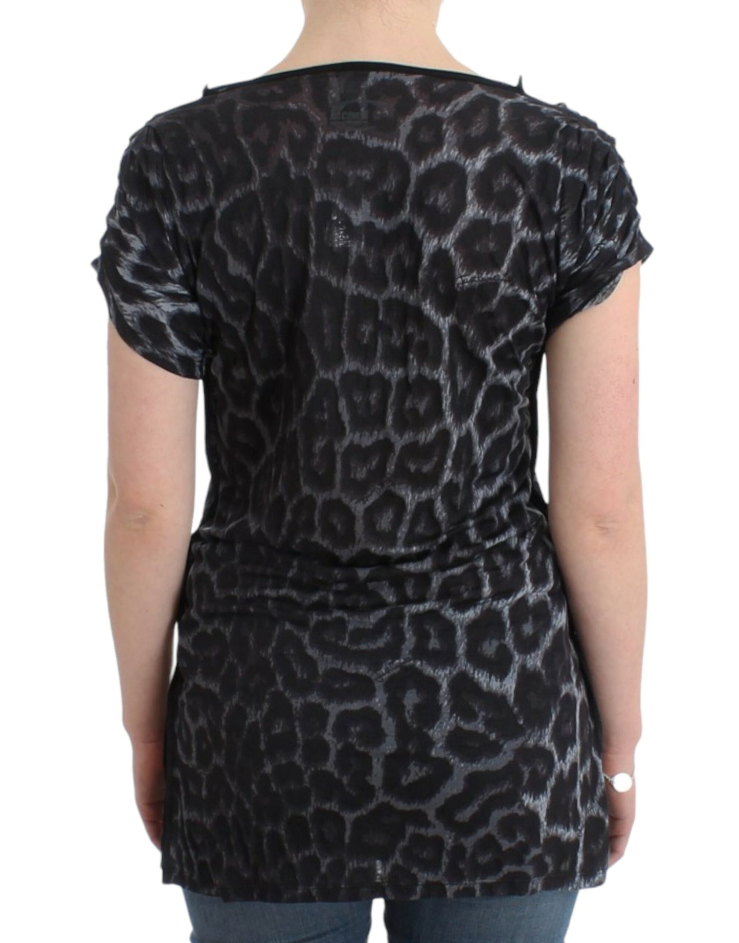 Cavalli Sultry Leopard V-Neck Modal Top IT46 | XL