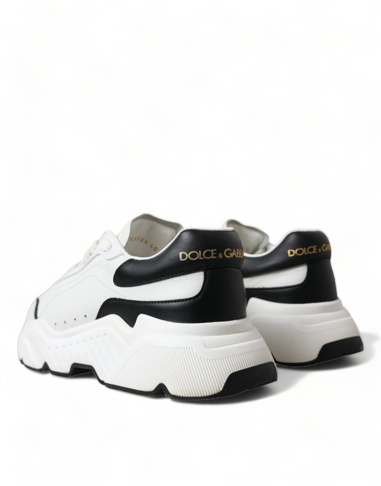 Dolce & Gabbana Chic Black & White Daymaster Leather Sneakers EU40 / US9.5