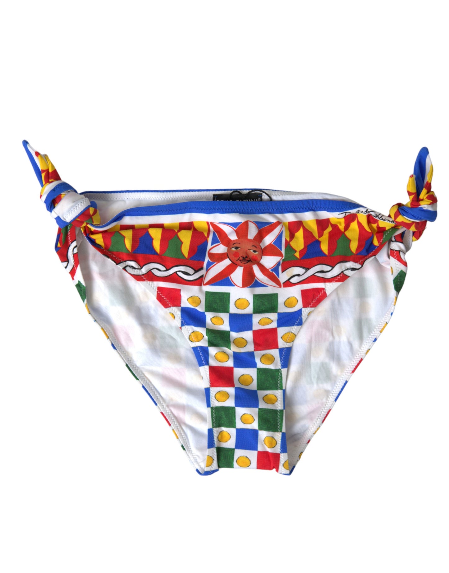 Dolce & Gabbana Multicolor Carretto Print Bikini Bottom IT3 / M