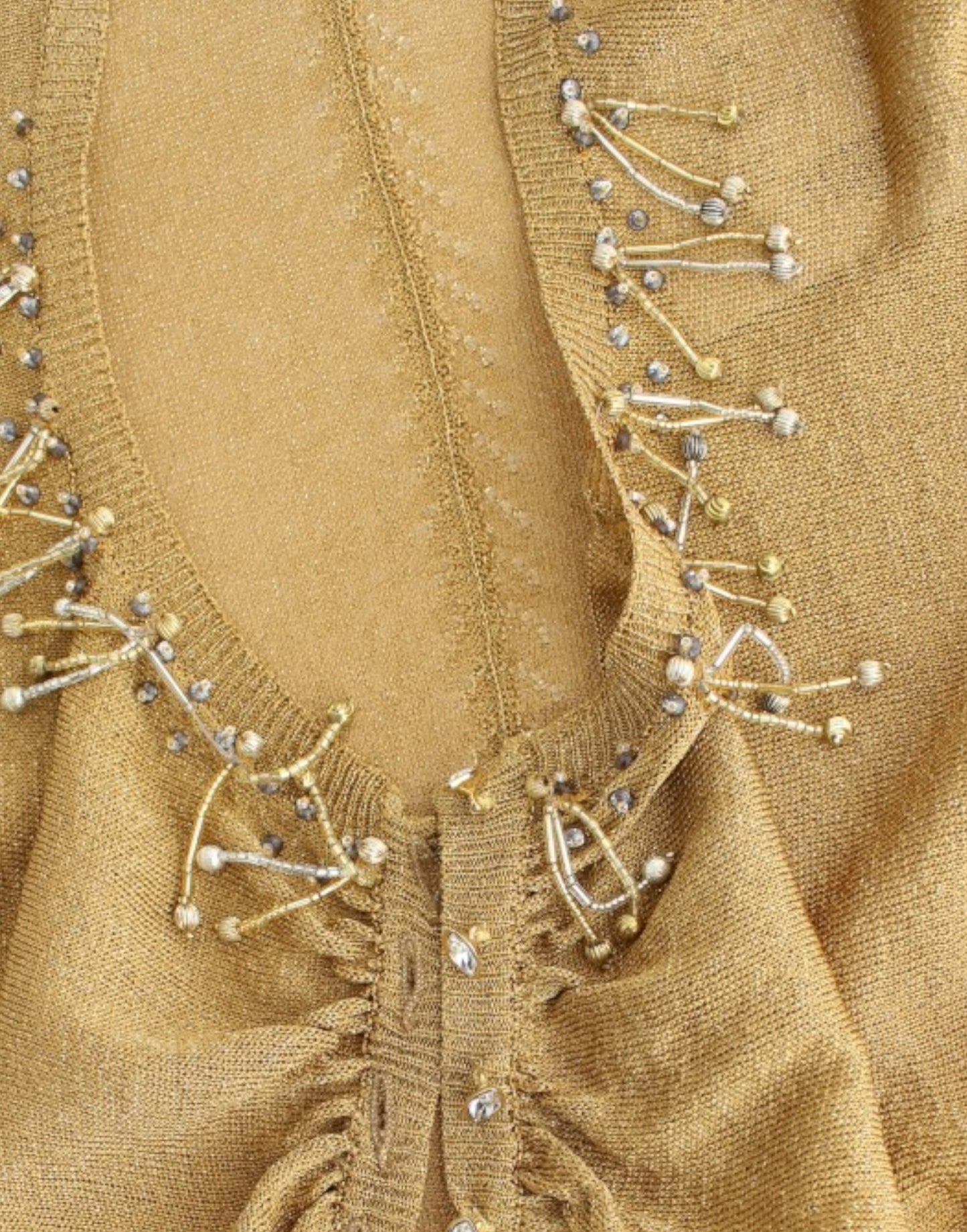 Cavalli Embellished Gold Shimmer Shrug IT42 | M