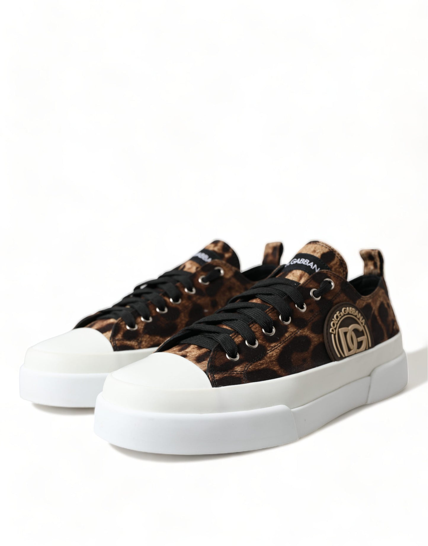 Dolce & Gabbana Elegant Leopard Print Casual Sneakers EU44.5 / US11.5