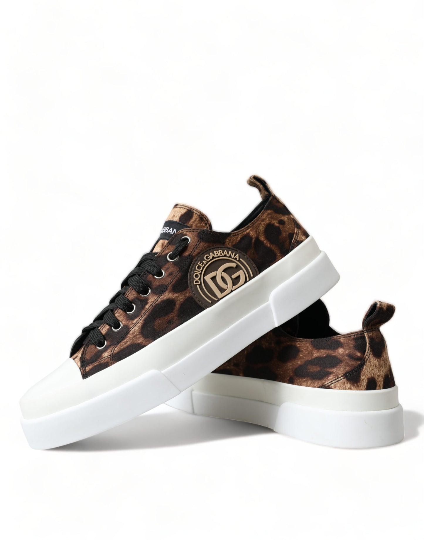 Dolce & Gabbana Elegant Leopard Print Casual Sneakers EU44.5 / US11.5