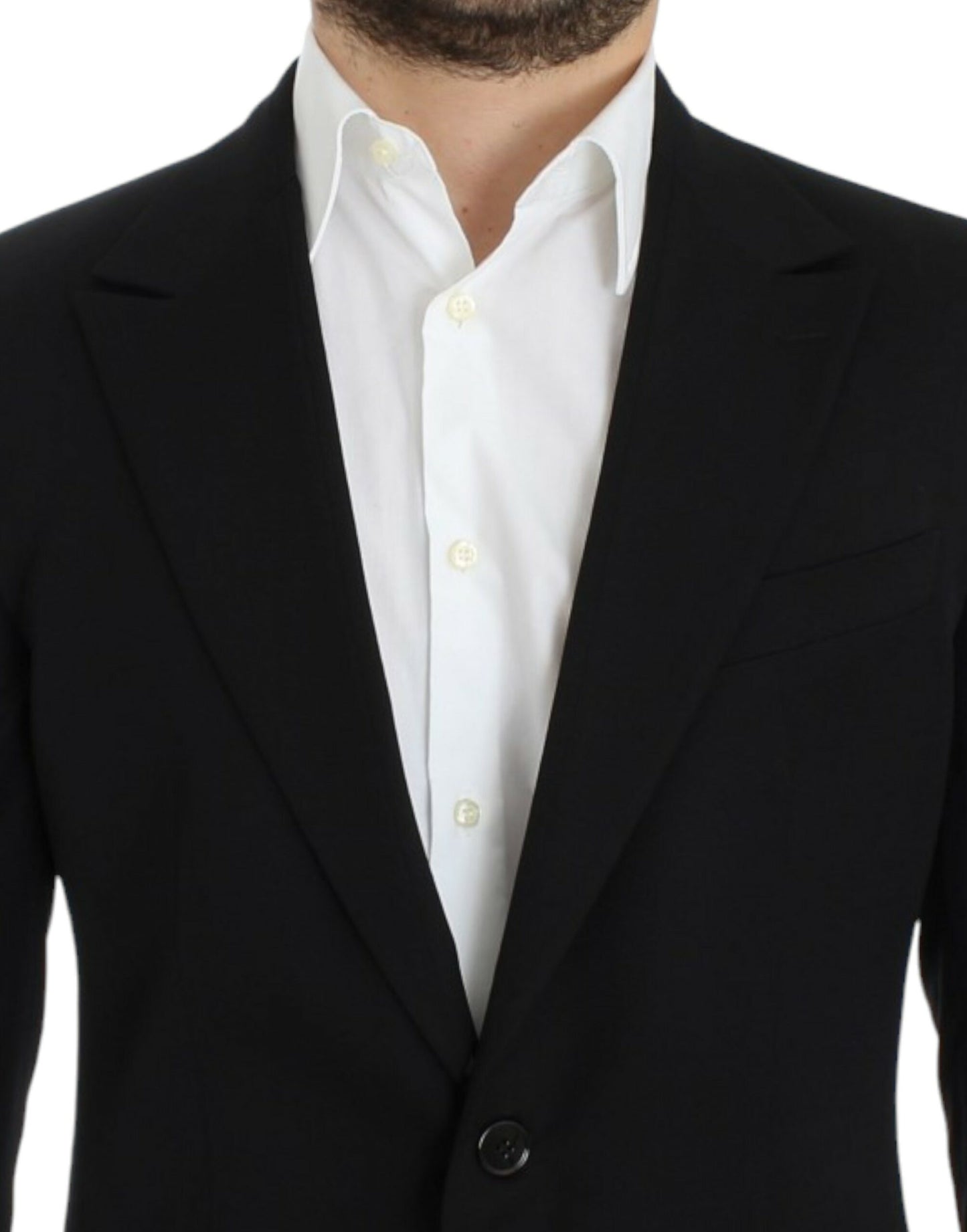 Dolce & Gabbana Elegant Slim Fit Black Wool Blazer IT48 / M