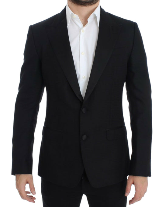 Dolce & Gabbana Elegant Black Silk Blend Sicilia  Blazer IT46 / S