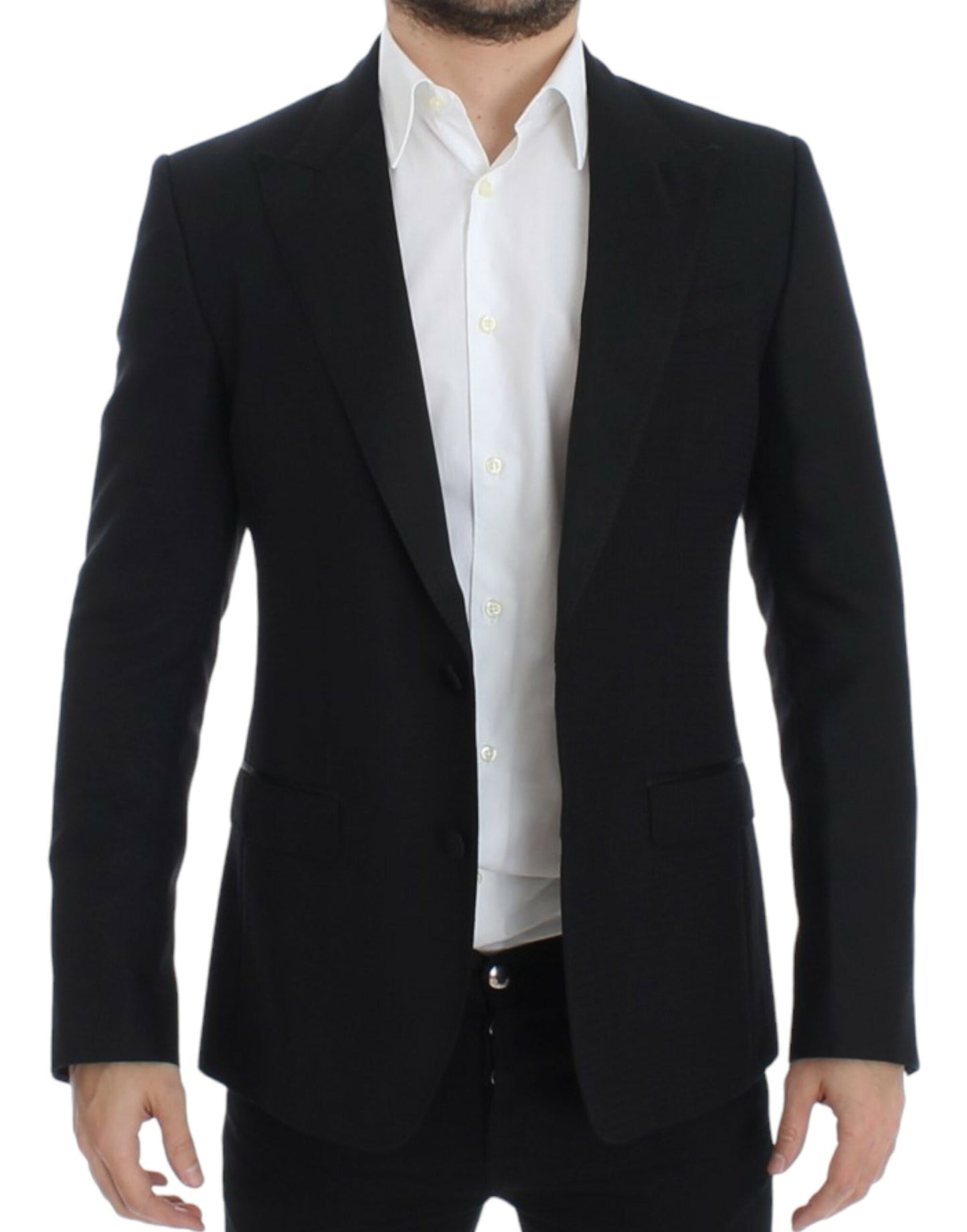 Dolce & Gabbana Elegant Black Silk Blend Sicilia  Blazer IT46 / S