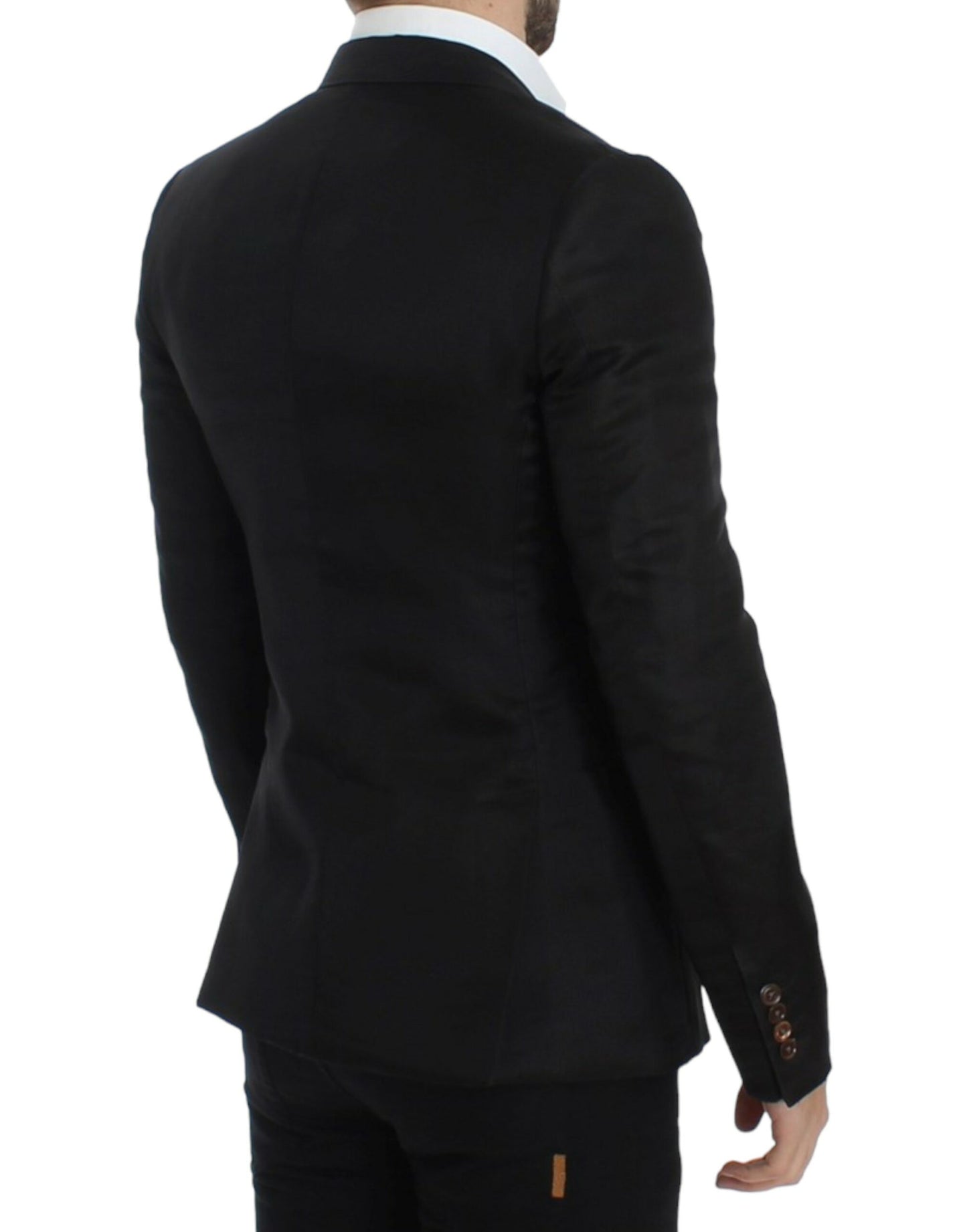 Dolce & Gabbana Elegant Black Silk Blend Two-Button Blazer IT48 / M