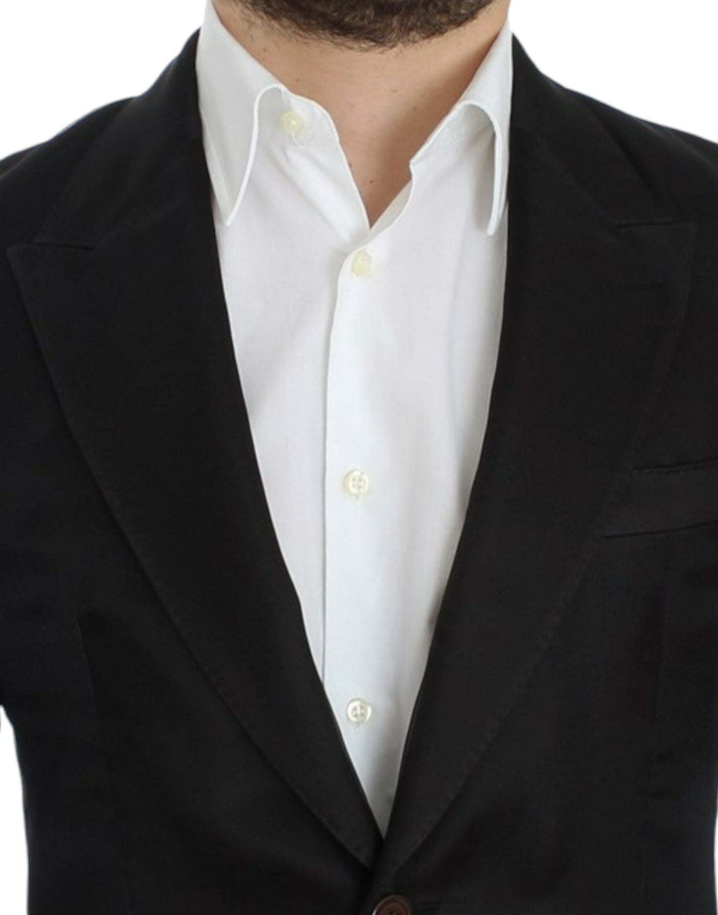 Dolce & Gabbana Elegant Black Silk Blend Two-Button Blazer IT48 / M