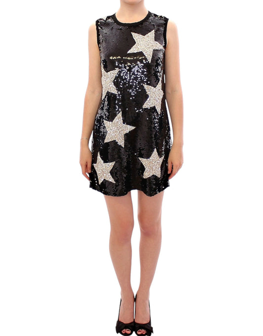 Dolce & Gabbana Swarovski Star-Studded Sequin Mini Dress IT44 / L