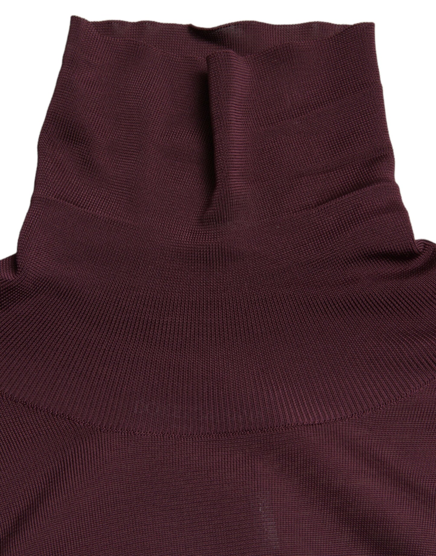 Dolce & Gabbana Maroon Turtleneck Viscose Sweater IT48 / M