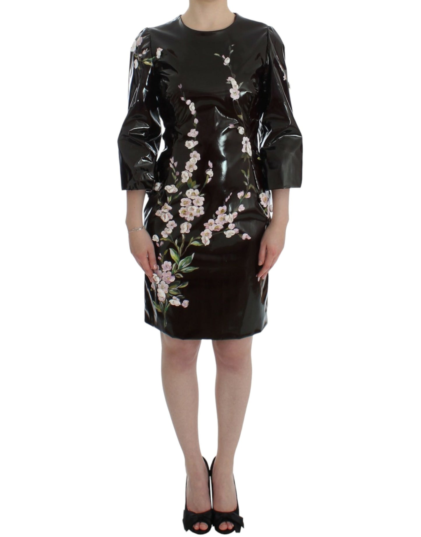 Dolce & Gabbana Elegant Floral Sheath Cocktail Dress IT42 / M