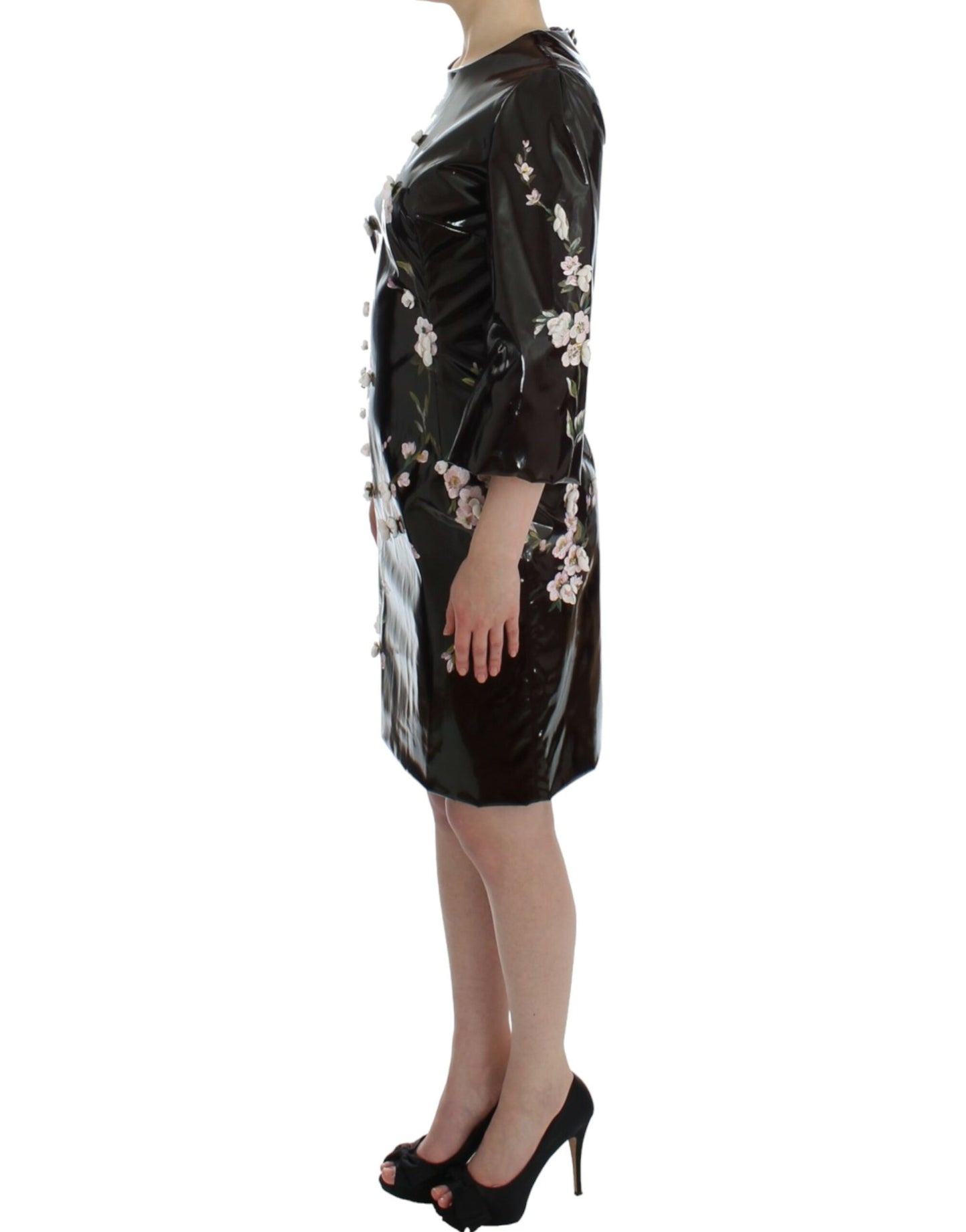 Dolce & Gabbana Elegant Floral Sheath Cocktail Dress IT42 / M