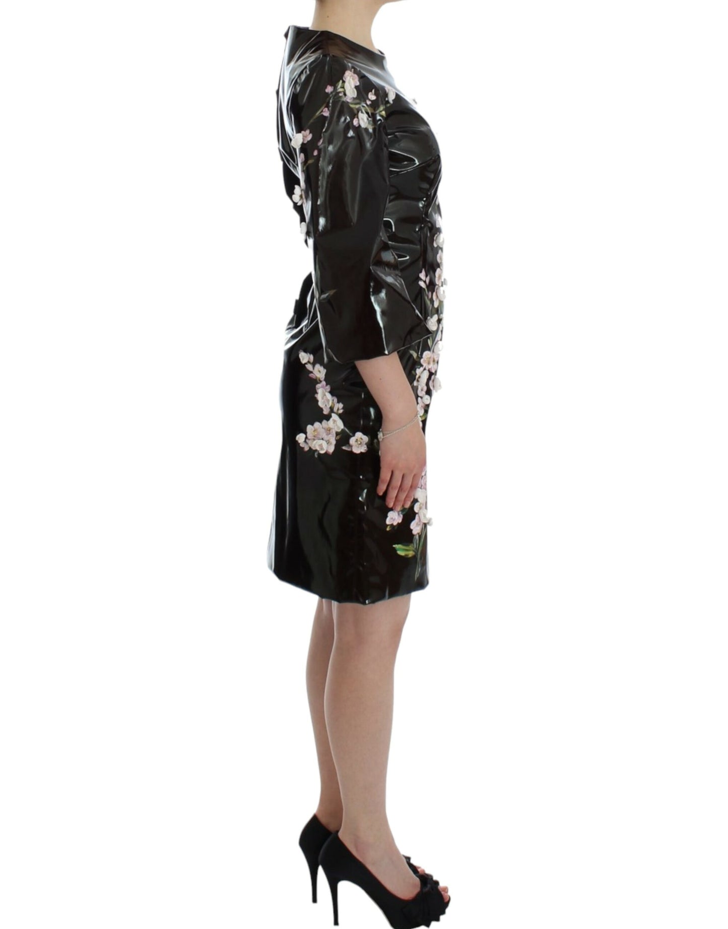 Dolce & Gabbana Elegant Floral Sheath Cocktail Dress IT42 / M