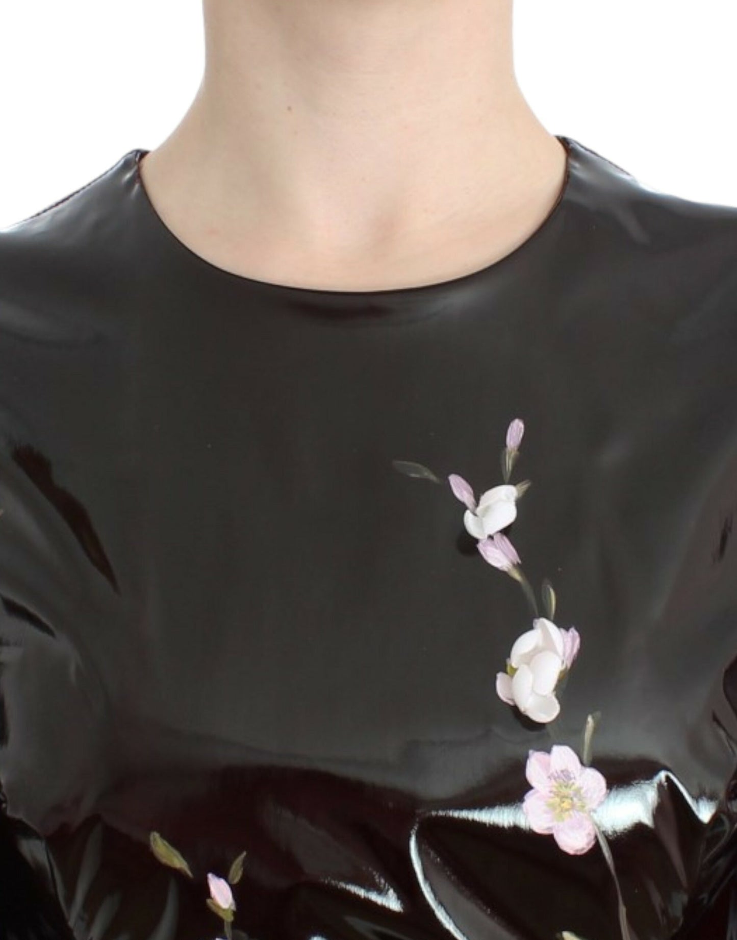 Dolce & Gabbana Elegant Floral Embellished Shift Dress IT42 / M