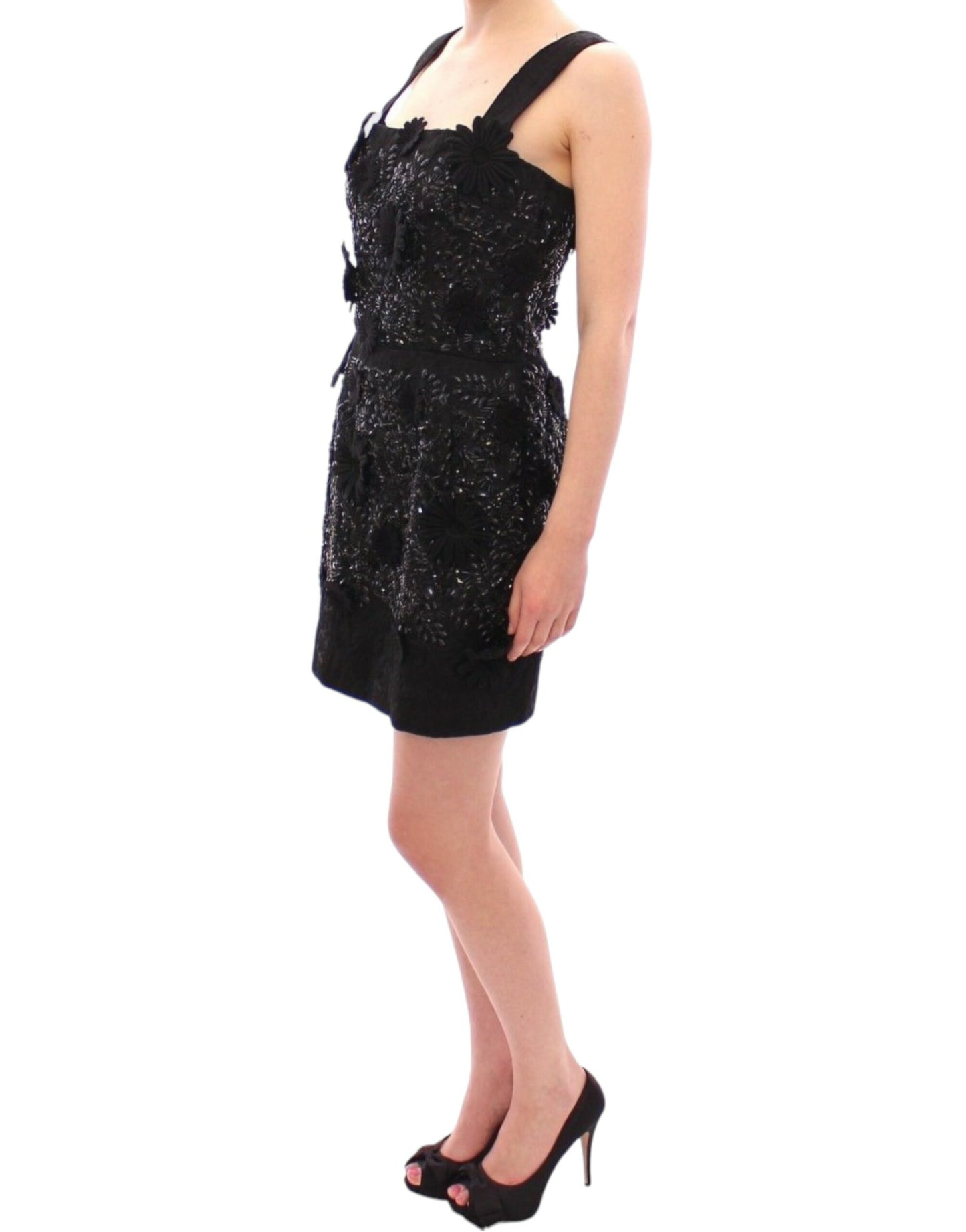 Dolce & Gabbana Elegant Sequined Mini Shift Dress IT40 | S