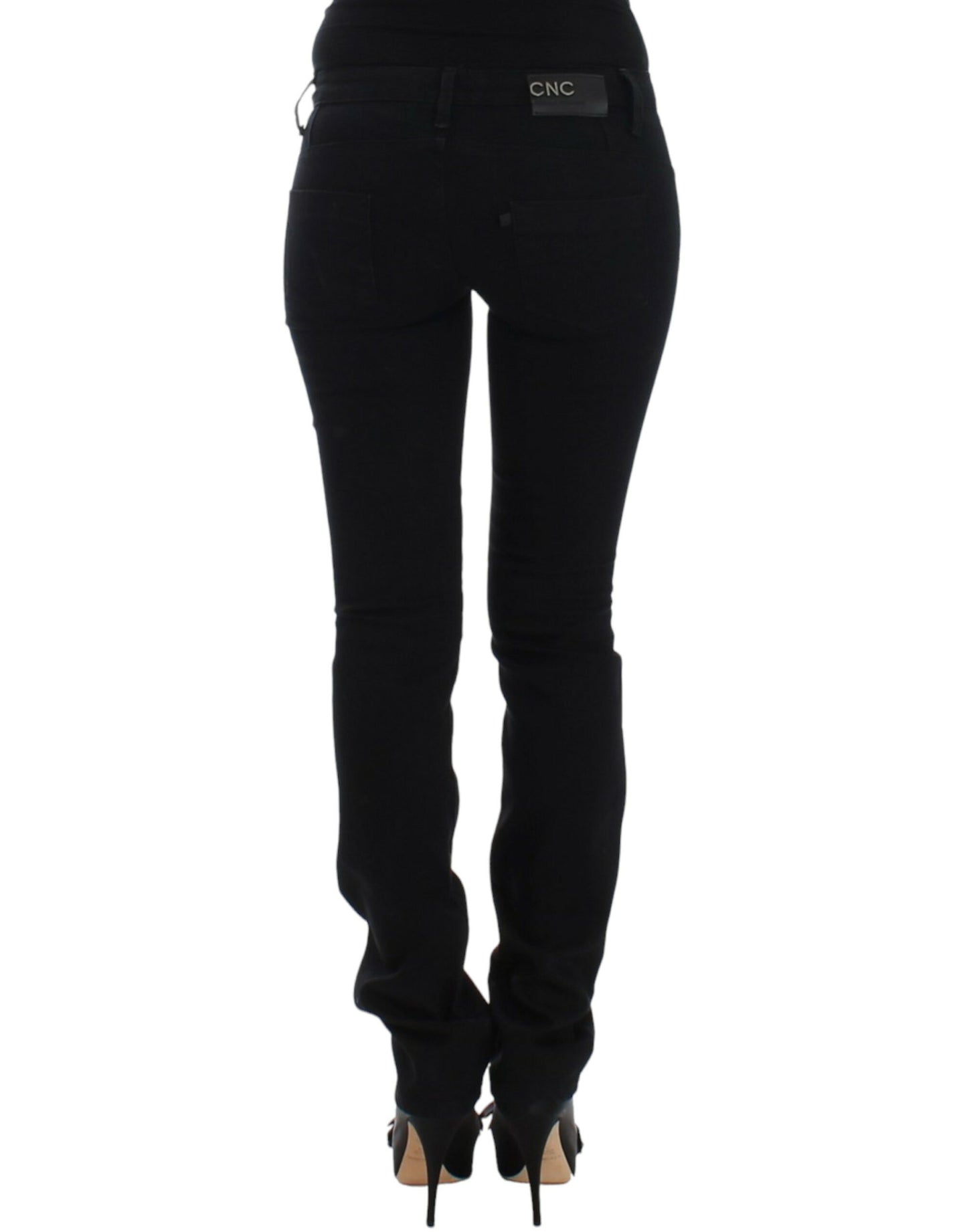 Costume National Elegant Black Straight Leg Jeans W26