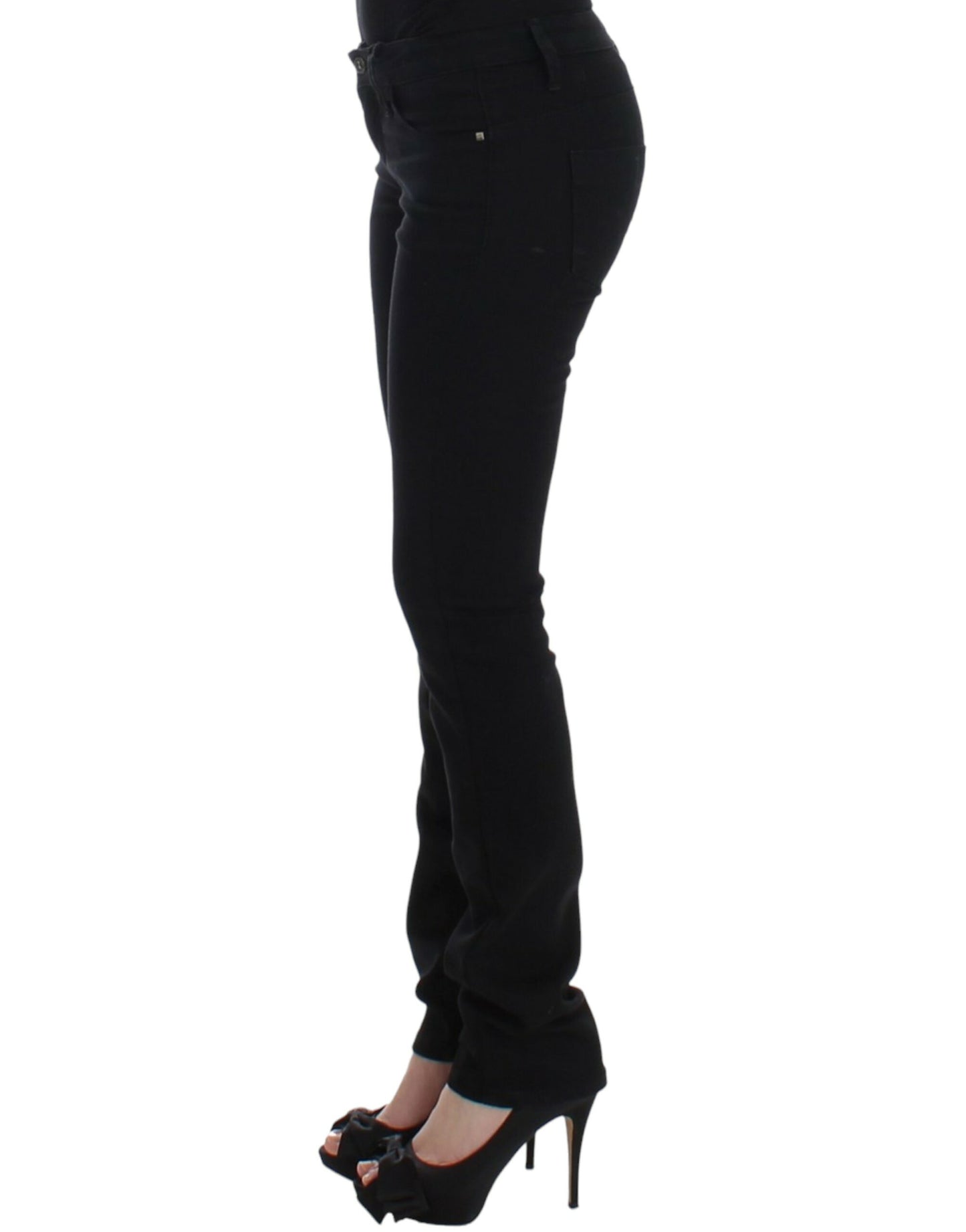 Costume National Elegant Black Straight Leg Jeans W26