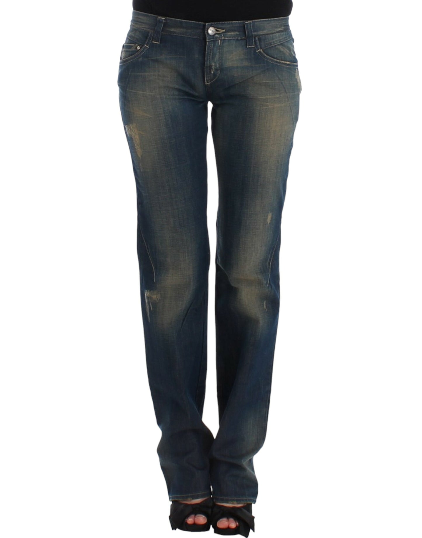 Costume National Chic Straight Leg Blue Denim Jeans W28