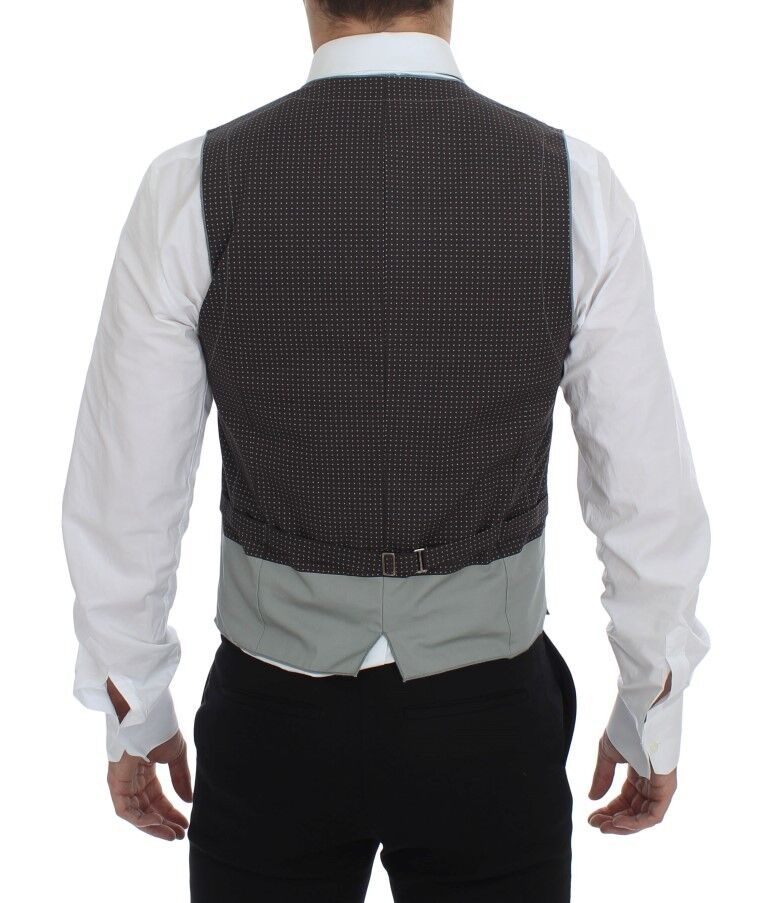 Dolce & Gabbana Elegant Gray Cotton Dress Vest IT46 / S