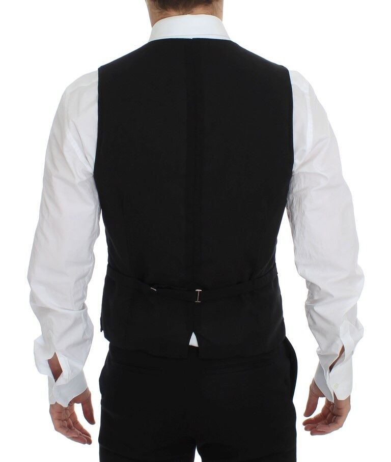 Dolce & Gabbana Elegant Black Wool Dress Vest IT46 / S