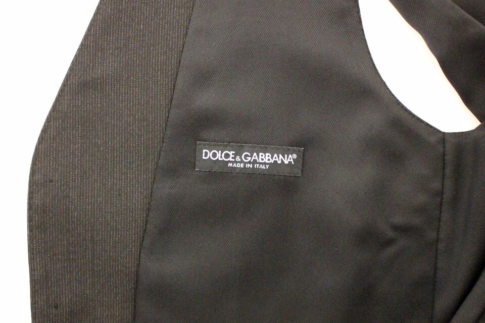 Dolce & Gabbana Elegant Gray Wool Stretch Dress Vest IT48 / M