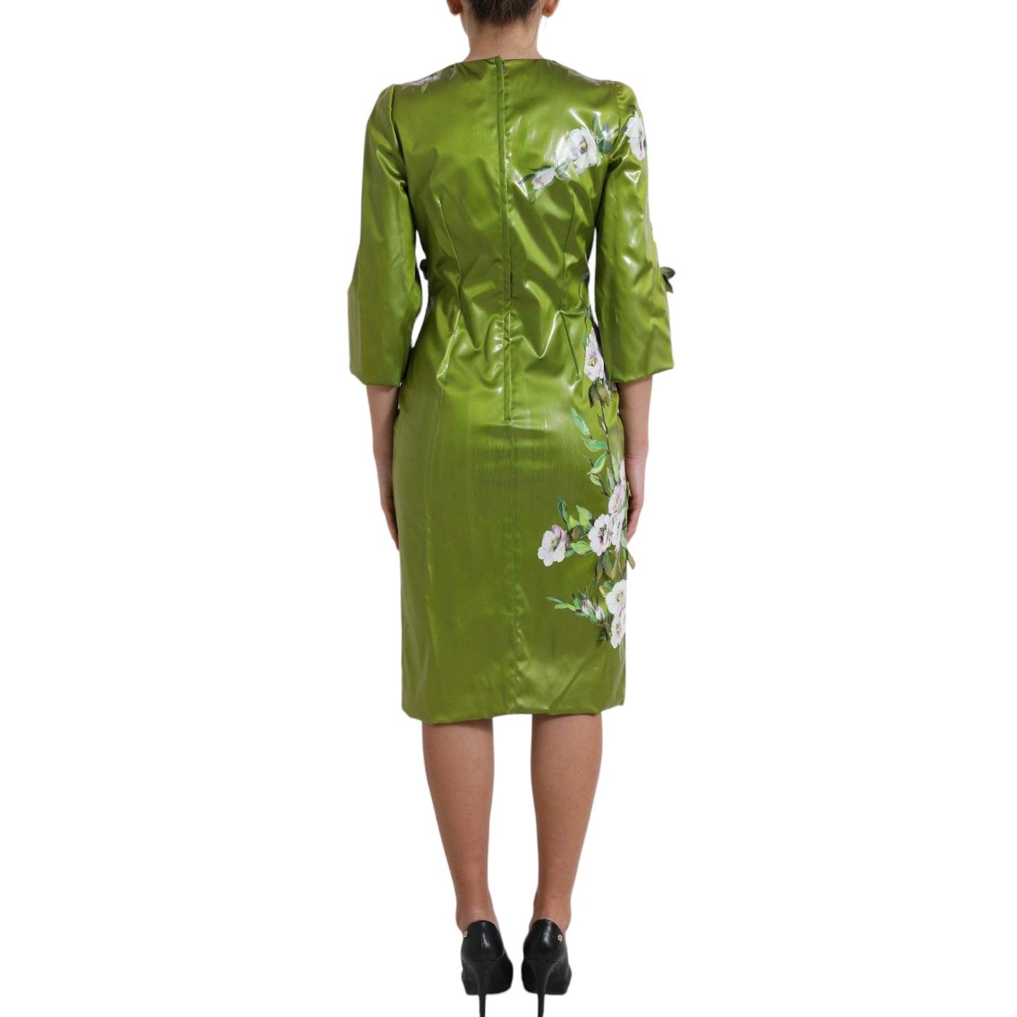 Dolce & Gabbana Floral Elegance Midi Sheath Dress IT40 | S