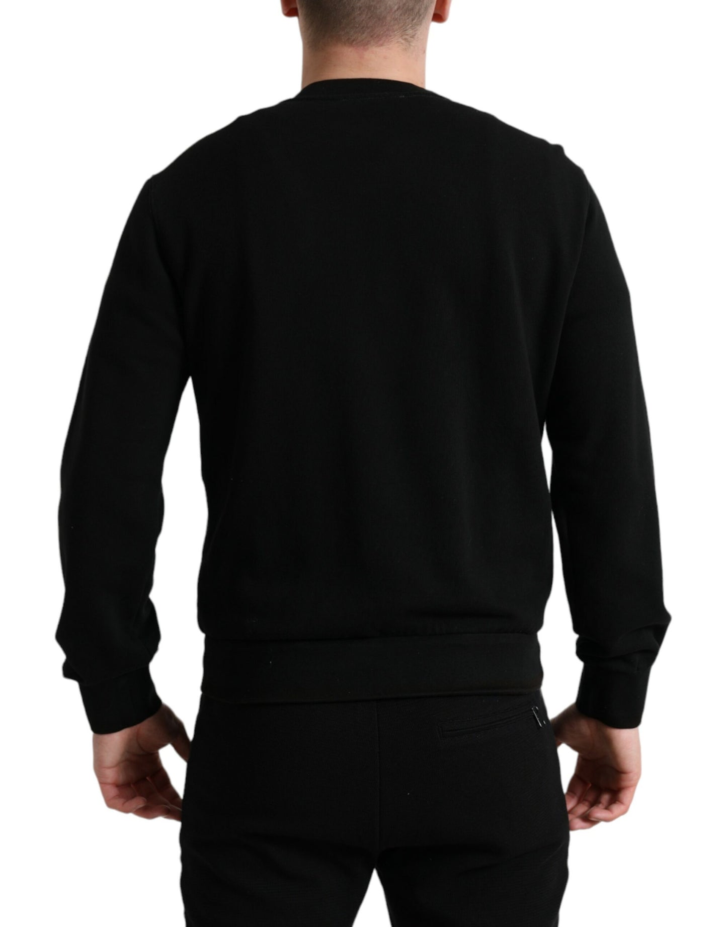 Dolce & Gabbana Elegant Crew Neck Cotton Blend  Sweater IT50 / L