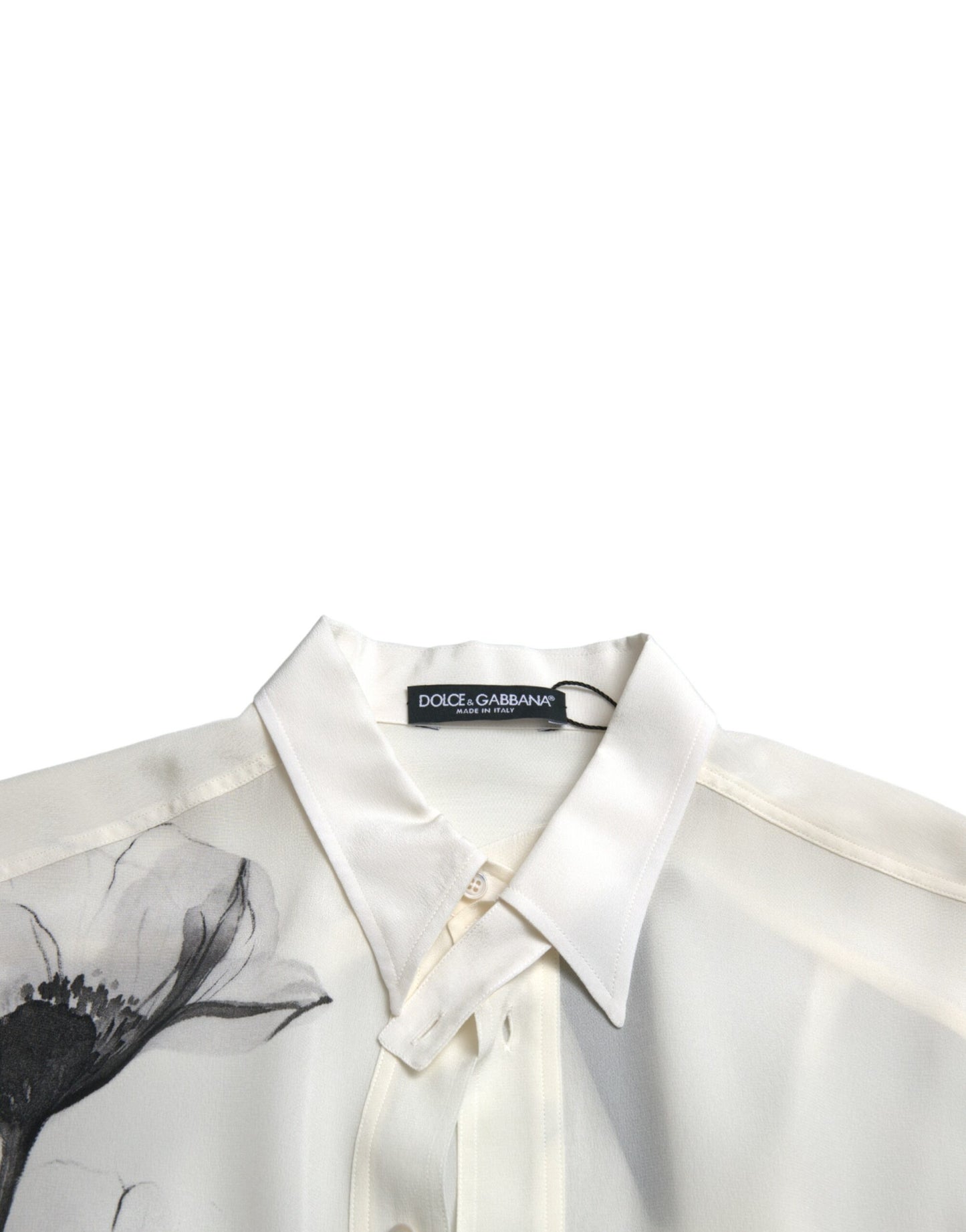 Dolce & Gabbana Elegant Floral Silk Dress Shirt IT40 / M