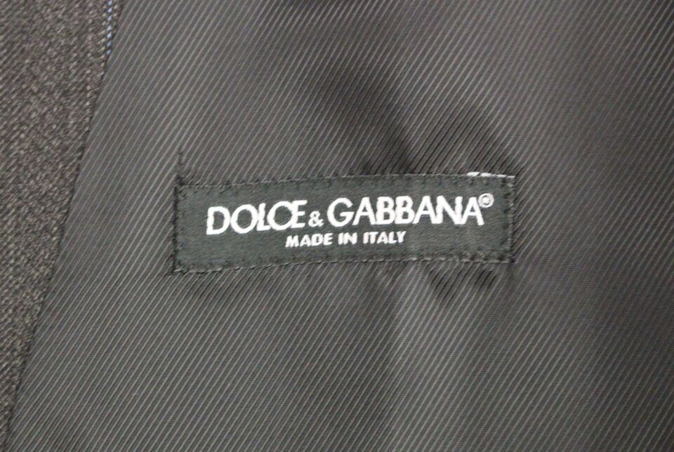 Dolce & Gabbana Elegant Striped Gray Dress Vest IT48 / M