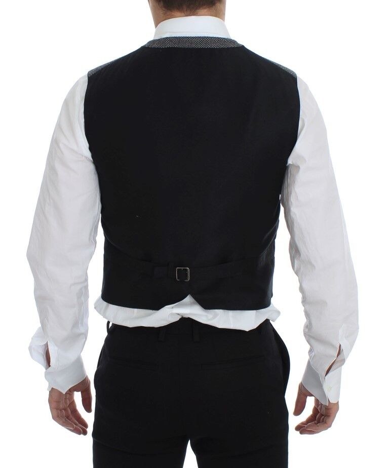 Dolce & Gabbana Elegant Single Breasted Gray Dress Vest IT48 / M