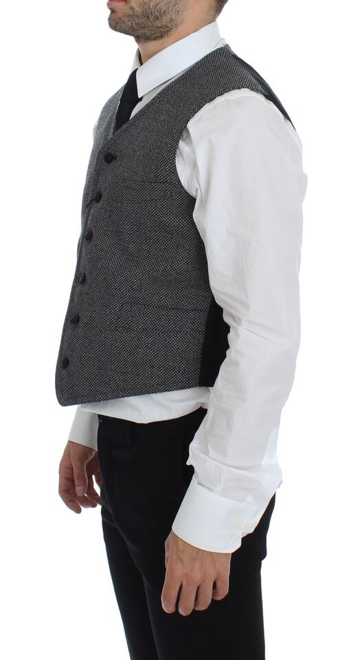 Dolce & Gabbana Elegant Single Breasted Gray Dress Vest IT48 / M