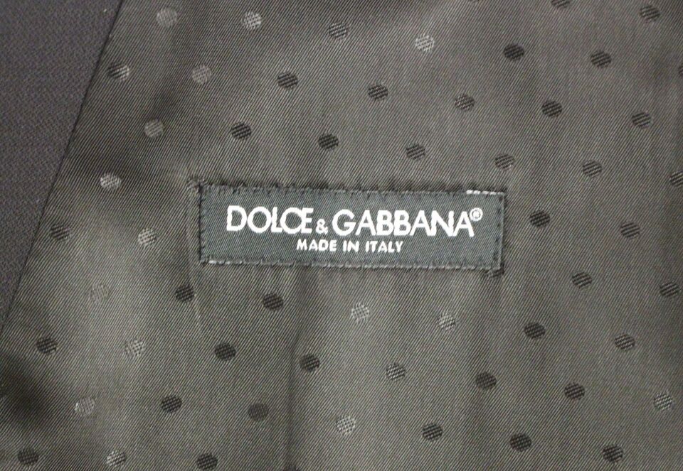 Dolce & Gabbana Elegant Black Wool Silk Dress Vest IT48 / M