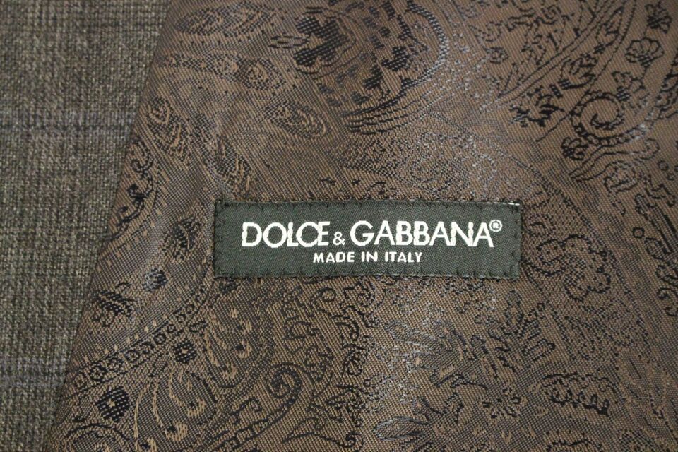 Dolce & Gabbana Elegant Checkered Wool Dress Vest IT48 / M